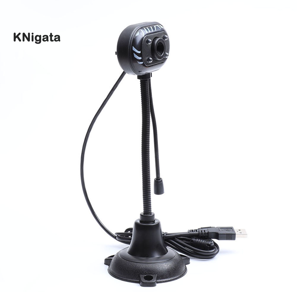 Camera webcam cổng cắm USB 2.0 có thể thu âm ban đêm kèm micro dành cho laptop/ PC