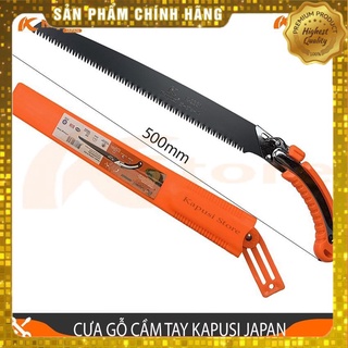 Cưa Gỗ Cầm Tay - Cưa Cành Cây Lưỡi Thép Kapusi Japan Có Bao Đựng Cưa, Bảo Hành 12 Tháng