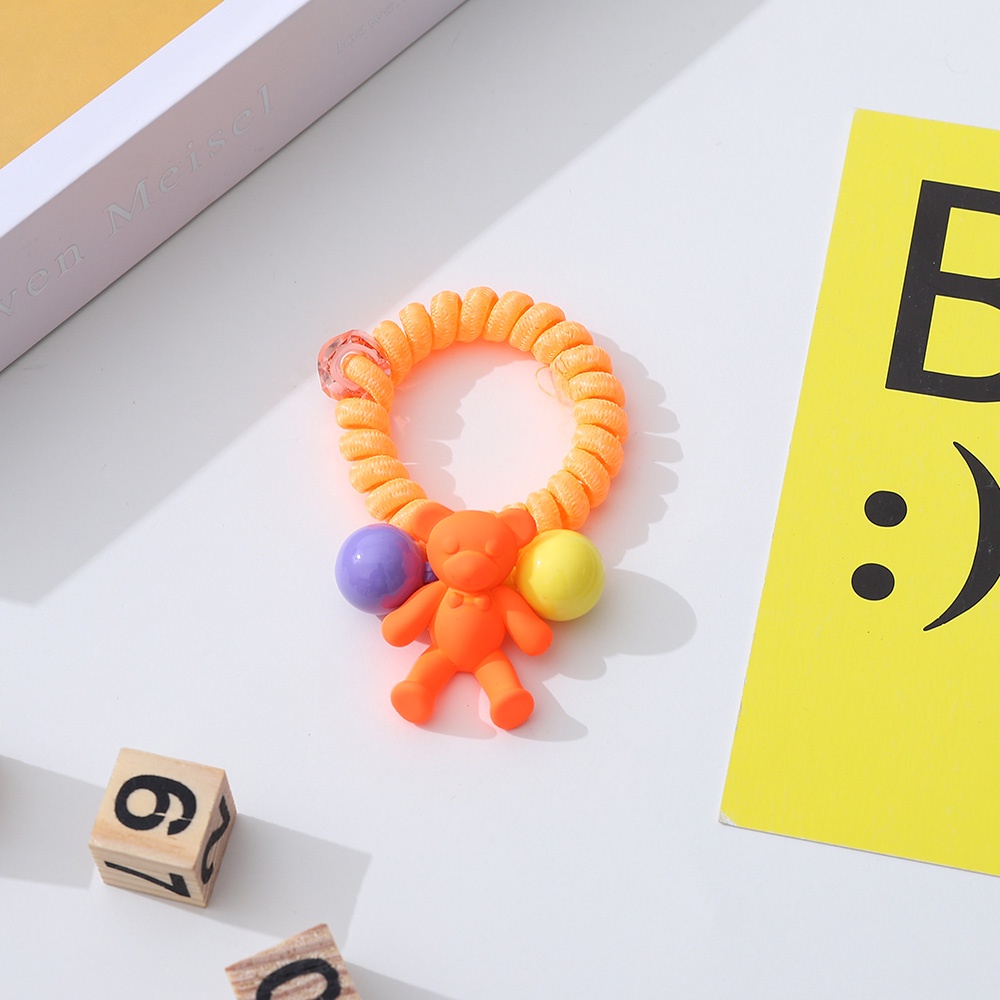 Dây Cột Tóc Lò Xo Hình Gấu Màu Sắc Ngọt Ngào Thời Trang Cho Nữ