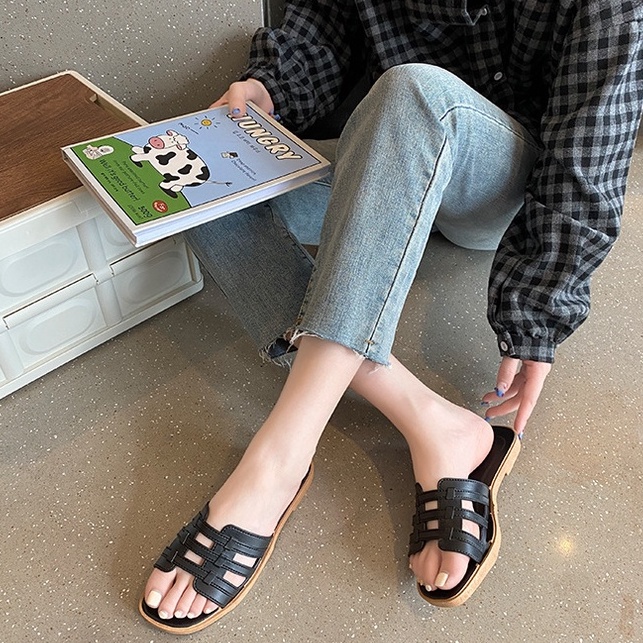Dép lê nữ chữ H quai ngang mới nhất đi mưa đi biển siêu bền chống trơn trượt đế bằng mùa hè Validep03 V313