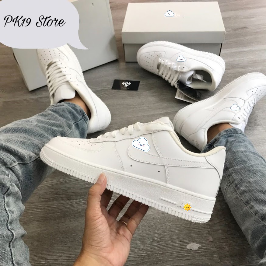 Giày thể thao AF1 trắng, Giày sneaker air force 1 màu trắng nam nữ bản đẹp trắng đầy đủ bill box