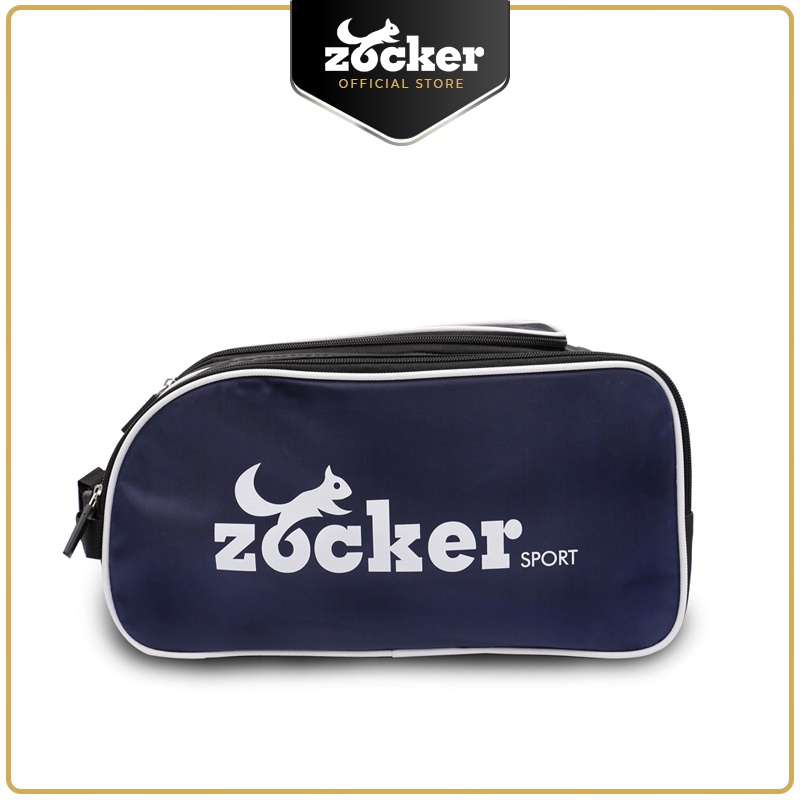 Túi Đựng Giày Zocker Tím Than, Phụ Kiện Thể Thao 2 Ngăn Kéo Khoá Chính Hãng