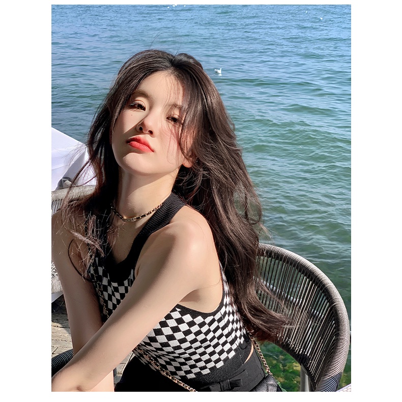 Áo croptop sát nách thiết kế ôm dáng cá tính thời trang cho nữ Xiaozhainv