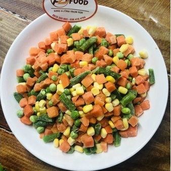 Rau củ hỗn hợp cắt sẵn gói 1kg