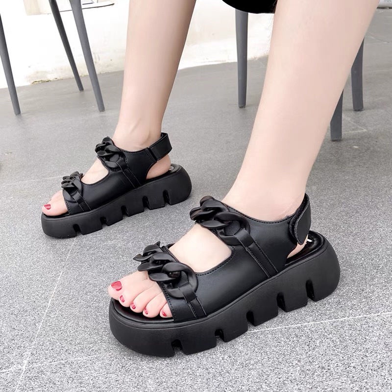 Dép Sandal Đế Dày Thời Trang Mùa Hè Hàn Quốc