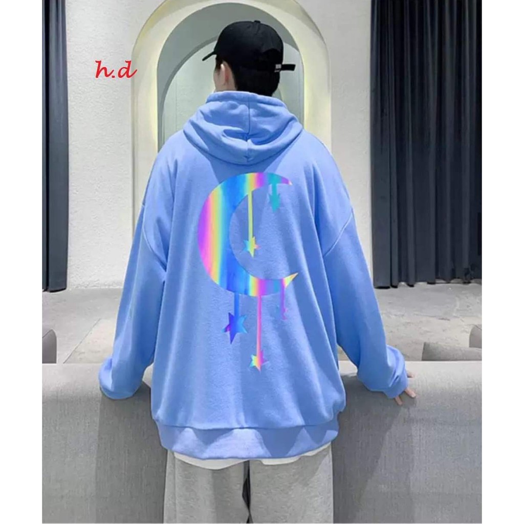 Áo hoodie trăng sao phản quang 7 màu HDA1020