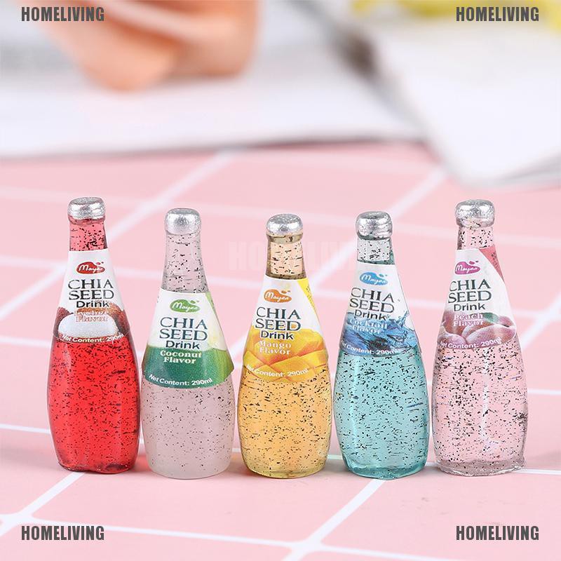 Set 5 Ly Nước Trái Cây mini Tỉ Lệ 1 / 12 Trang Trí Nhà Búp Bê