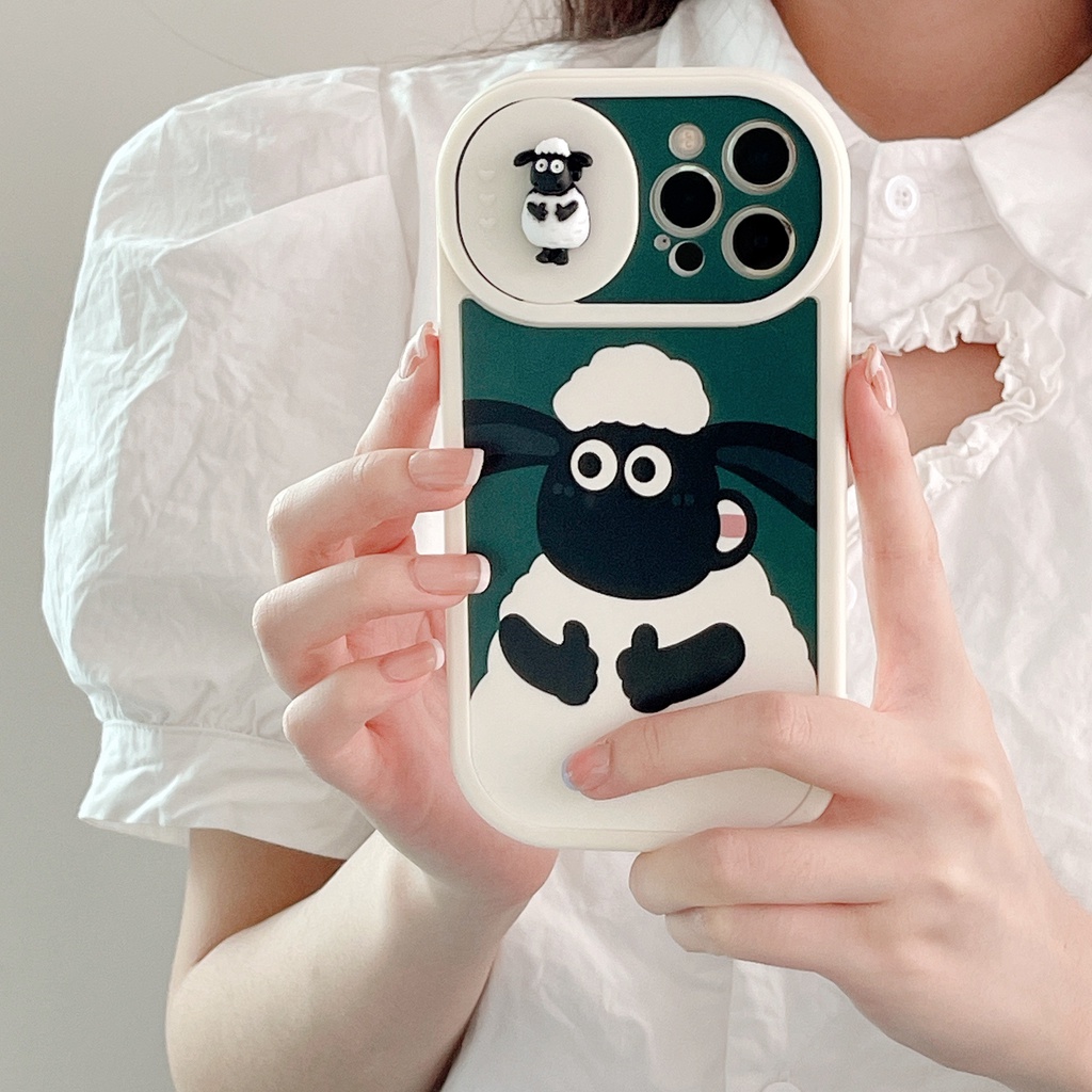 Ốp Điện Thoại Silicon Mềm Chống Sốc Họa Tiết Chú Cừu Dễ Thương Dành Cho iPhone 13 12 11 Pro Max X XS XR