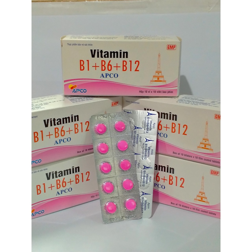 Viên uống VITAMIN 3B Apco  hộp 100 viên giúp tăng cường sức khỏe, hỗ trợ trong trường hợp đau dây thần ki