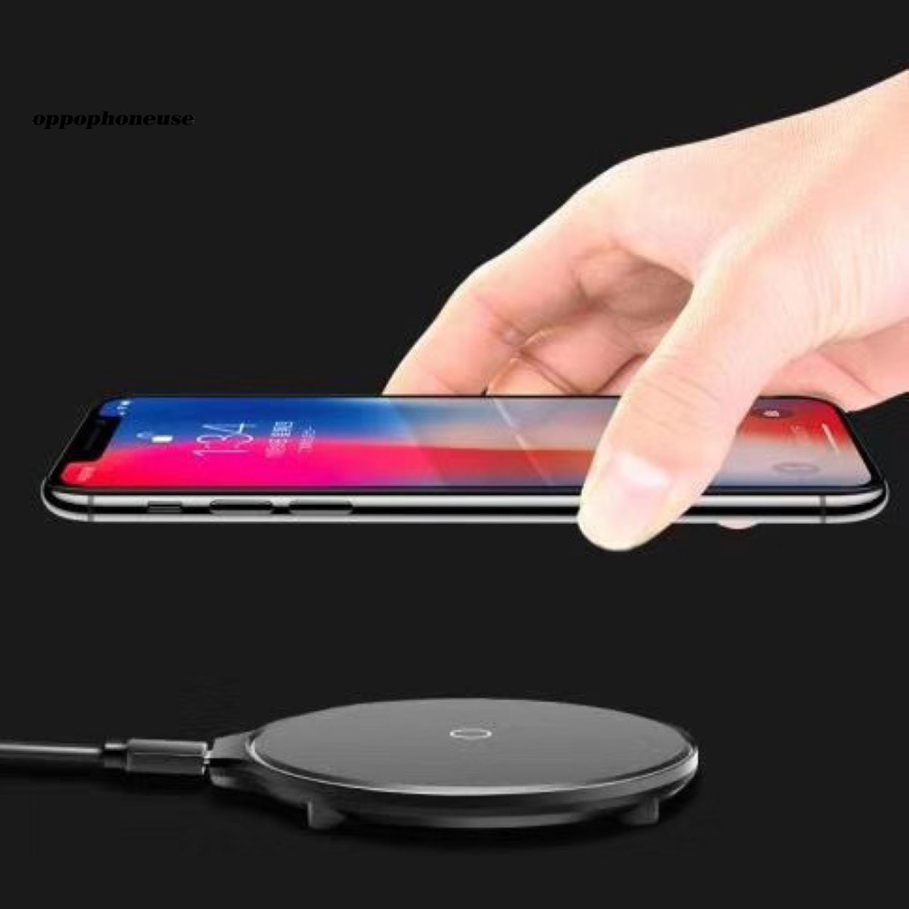 【OPHE】5W/10W Portable Fast Charging Qi Wireless Charger Pad for iPhone X XS 11 Pro Max