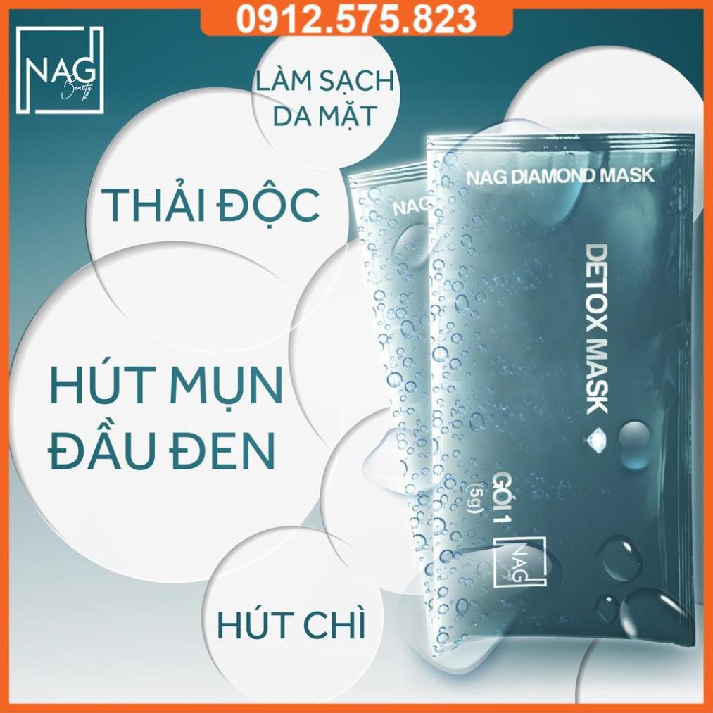 [SẢN PHẨM DÙNG THỬ] BỘ SẢN PHẨM mặt nạ NAG DIAMOND MASK-Thải độc, dưỡng trắng da mặt toàn diện/DETOX MASK-WHITENING MASK