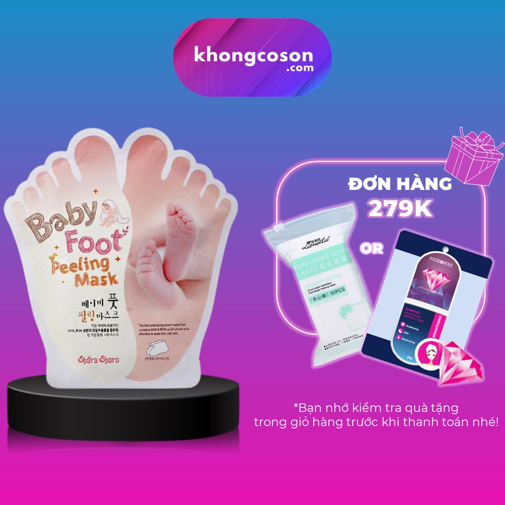 Mặt Nạ Ủ Chân MB Guarantee Tẩy Tế Bào Chết Da Chân Baby Foot Peeling Mask 25g - Khongcoson