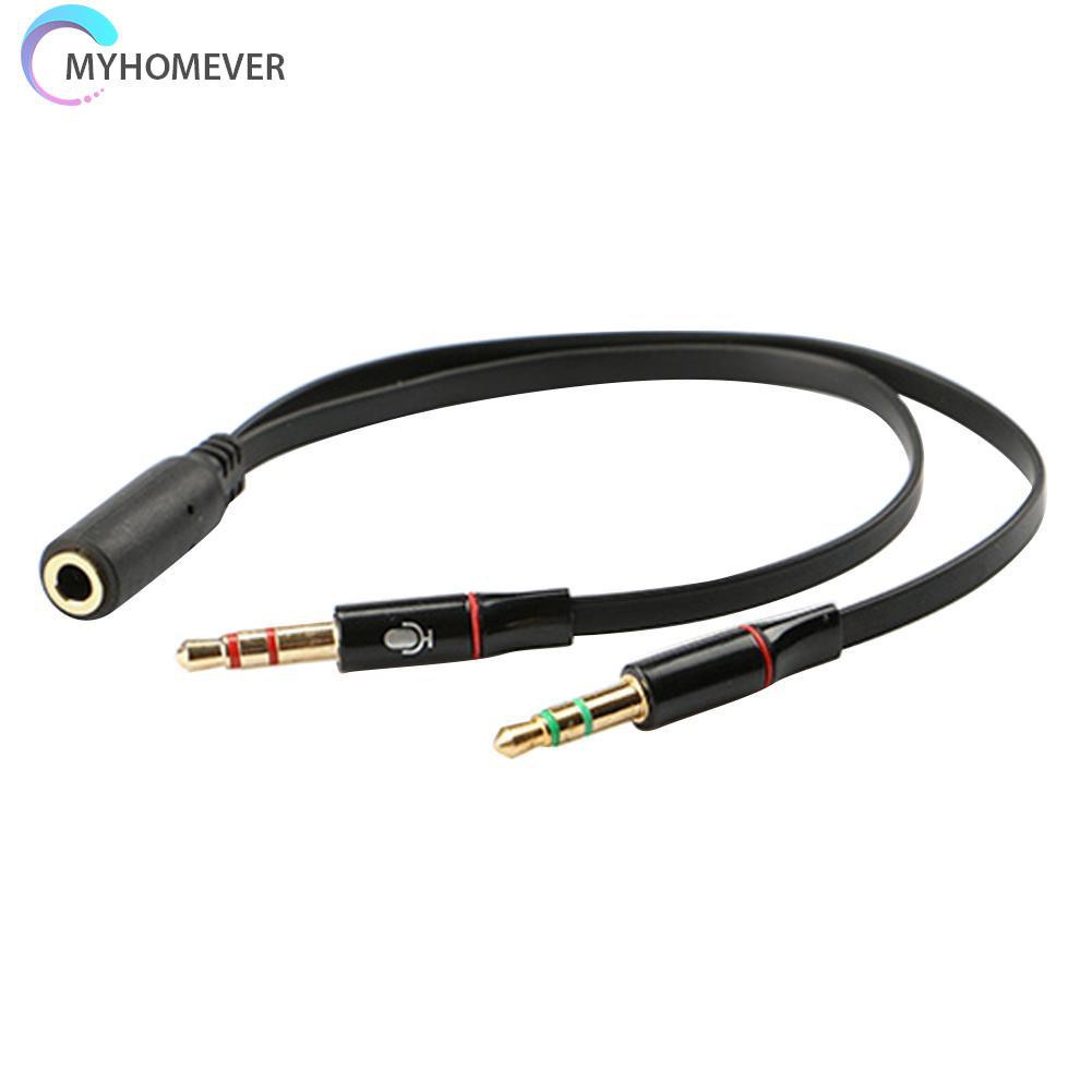 myhomever Headphone Splitter Audio Cable 3.5mm Female to 2 Male Adapter Aux Wire Cord