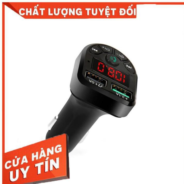 [Tẩu Sạc Nhanh] CARE5 Bluetooth 5.0 Tốc Độ Nhanh 3.1 Cho Xe Hơi -Kết nối đàm thoại - FM - USB - THẺ NHỚ