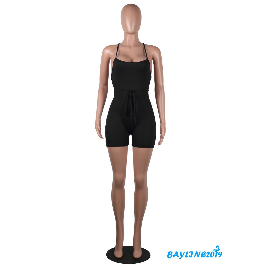 Áo liền quần hai dây thiết kế ôm dáng màu sắc thời trang mùa hè quyến rũ dành cho nữ