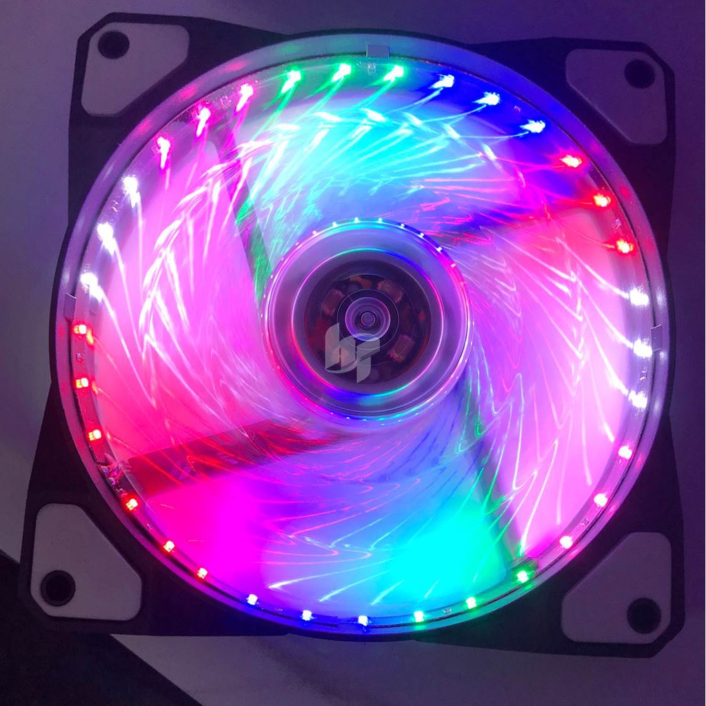 Quạt - Fan case LED Rainbow 120mm - 33 LED 5 màu - chớp nháy