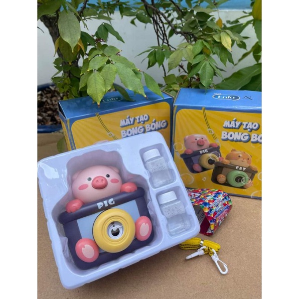 MÁY ẢNH BẮN BONG BÓNG CHÚ HEO ( quà km enpha)..