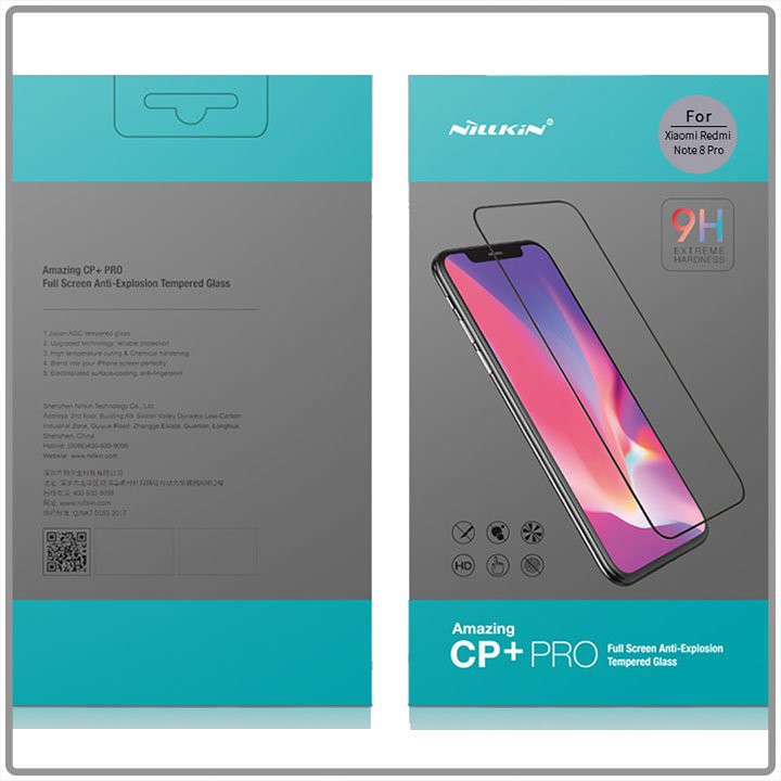 Kính cường lực Nillkin CP+ PRO cho Xiaomi Redmi Note 8 Pro FULL viền đen