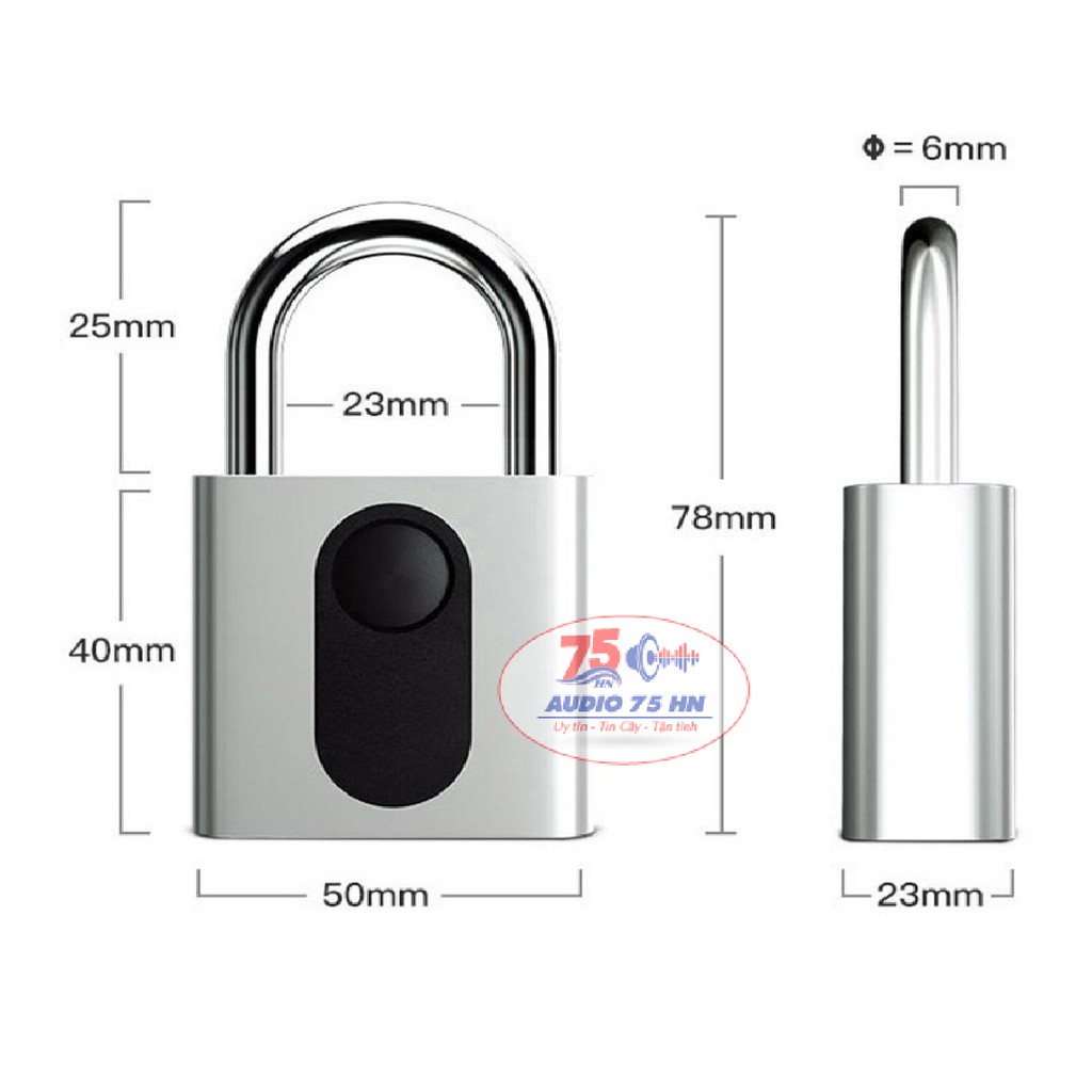 Ổ khóa vân tay thông minh OKLOK GS40FB mở bằng vân tay hoặc App điện thoại (bluetooth) mẫu mới nhất
