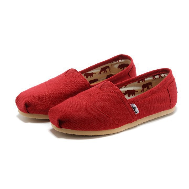 🎉PROMO🎉🍒💯 Toms Giày Lười Chính Hãng 100% Vải Bạt Kẻ Sọc Xanh Dương Cho Nam Và Nữ