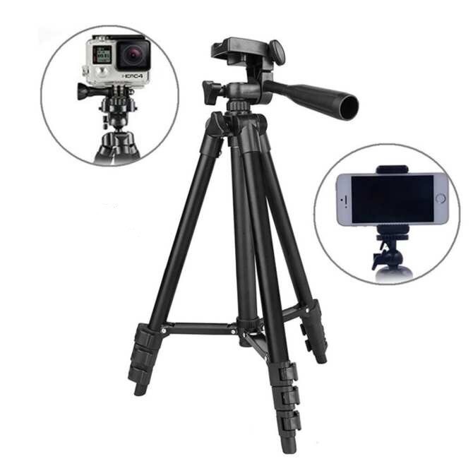 [ Free Ship ] Gậy 3 Chân Tripod TF 3120 Mẫu Mới 2018 Có Đầu Kẹp Điện Thoại.