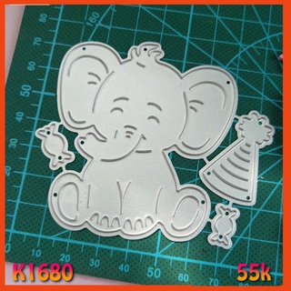 K1680 - khuôn kim loại cắt hình chú voi