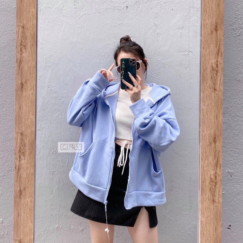 Áo Khoác Nỉ Mira 1 Lớp Dày Dặn | Có Nón Form Rộng | Đơn Giản | Phong Cách Hàn Quốc | HotTrend 2021 | BigBuy360 - bigbuy360.vn