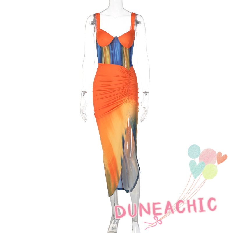 DUNEA Đầm Sát Nách Thiết Kế Hở Lưng Quyến Rũ