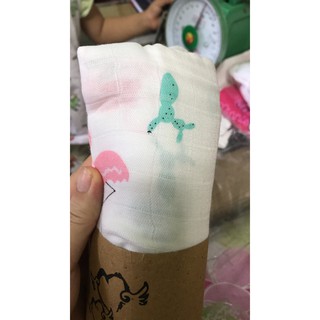 Khăn sợi tre Muslin Swaddle 1m2x1m2 mềm mại