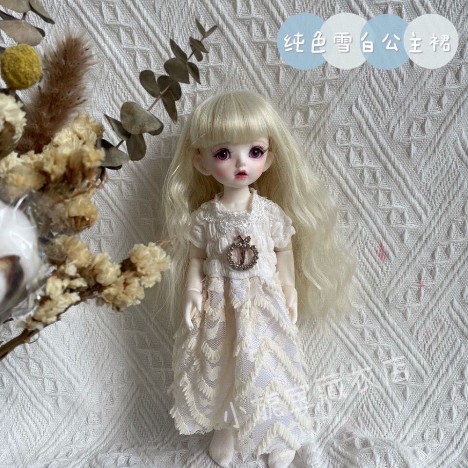 Đầm Công Chúa Bạch Tuyết / Bạch Tuyết / Bạch Tuyết} 6 Điểm BJD 30cm 8.18