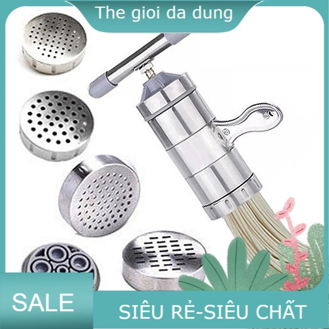 Máy Làm Bún, Mỳ Tươi Tại Nhà Bằng Inox, Tặng Kèm Bộ 5 Size Bún