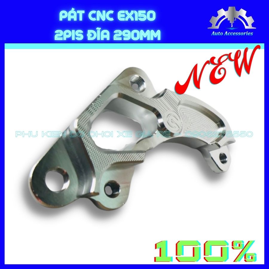 Pát Trước Xe Exciter Ex150 gắn đĩa size 290mm đi heo Brcmbe Nissin Adelin Frando 2piston đối xứng - Pát CNC tỷ mỉ, Đẹp