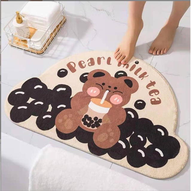 [Cao Cấp] Thảm Bông CashMere Trải Sàn Nhà Tắm Lau Chân Mềm Mịn Hoạt Hình