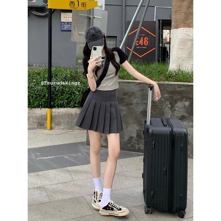 622171#Áo Thun Dệt Kim Tay Ngắn Hở Vai Màu Đen Thời Trang Mùa Hè 2022 Dành Cho Nữ