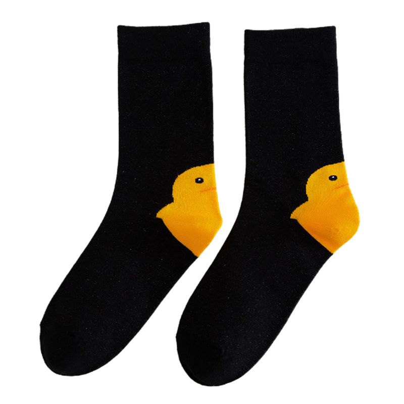 Vớ cotton cổ cao in họa tiết hoạt hình phong cách Harajuku Nhật Bản dễ thương thời trang cho nữ