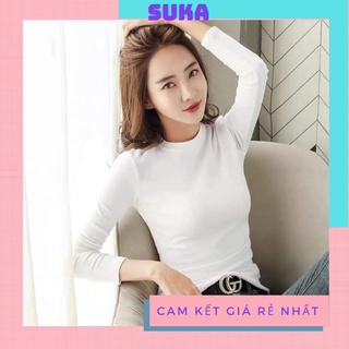 Áo giữ nhiệt nữ lót nỉ cổ 3cm SK