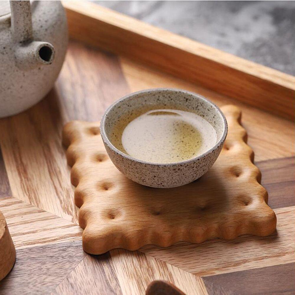 NICKOLAS Đế Lót Ly Hình Bánh Quy Màu Đen Thiết Kế Hiện Đại Sáng Tạo Trang Trí Nhà Cửa