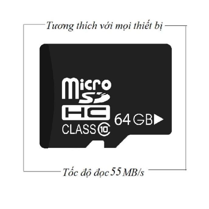 Thẻ nhớ 2GB/4GB/8GB/16GB/32GB/64GB Micro SD Class 10 Tốc độ cao U3 class 10, bảo hành 1 năm