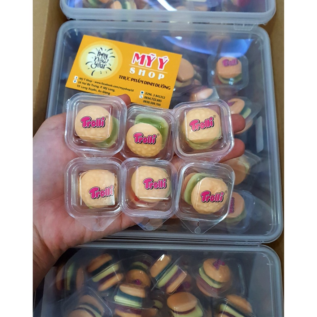 KẸO DẺO HAMBURGER TROLLI SIZE MINI  ĐỨC SET 20 CÁI