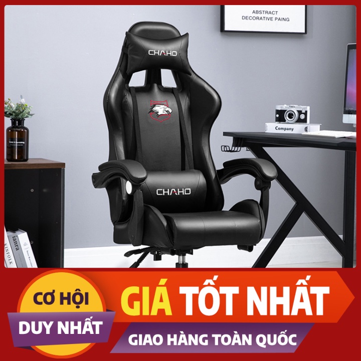 Ghế Game - Ghế Gaming Kèm Massage Lưng, Ghế Game Thiết Kế Tay Vịn Trợ Lực Chân 5 Cánh Tăng Sức Chịu Tải Và Ổn Định.