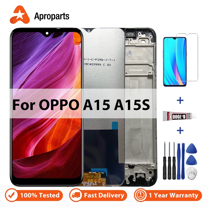 Màn Hình LCD Cho OPPO A15 A15s CPH2185 Màn Hình Bộ Số Hóa Cảm Ứng Thay Thế CPH2179