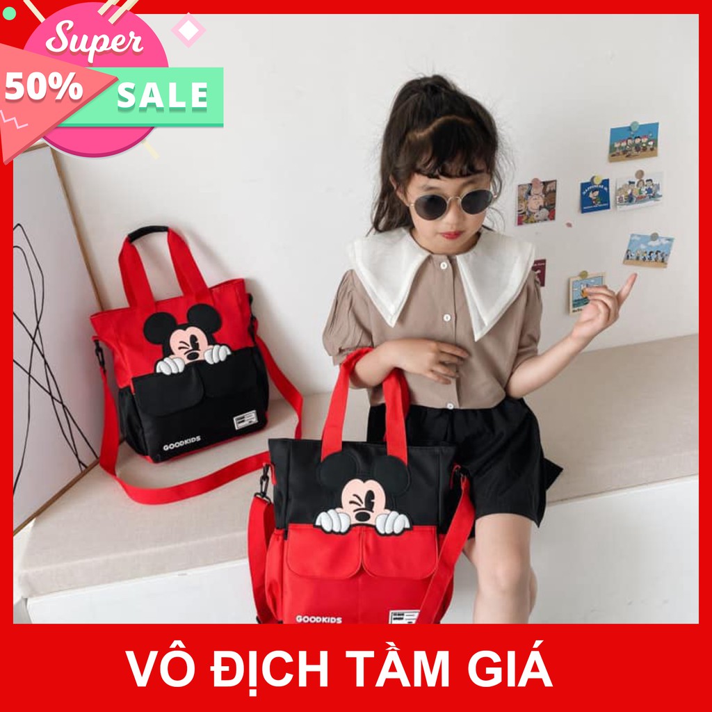 [Mã WASKT410K giảm 10K đơn 50K] (Sỉ Tận Gốc) Túi Xách Hình Mickey Đỏ Đen Hàng Quảng Châu