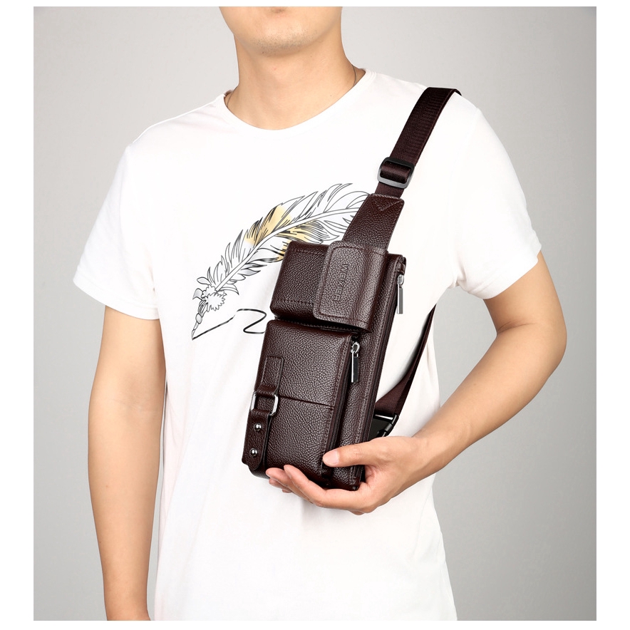 Men's Cross-body Bags Fashion Casual Leather Bags Day 01