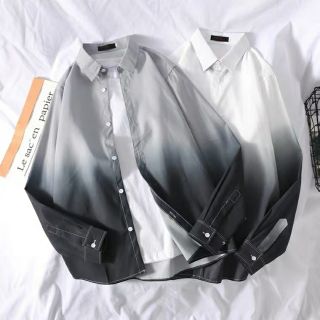 Áo sơ mi dài tay loang đổ màu unisex nam nữ