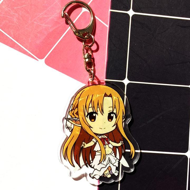 Móc khóa Sword Art Online Đao kiếm thần vực skin mica trong acrylic chibi anime cute quà tặng xinh xắn dễ thương