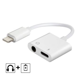 Cáp chuyển đổi lightning 2 chức năng tai nghe và sạc cho iphone 7, 8, x