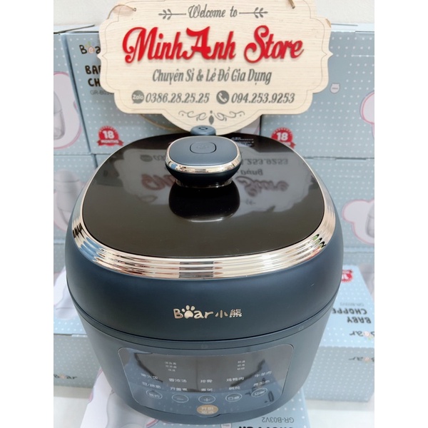 Nồi áp suất điện cảm ứng 5L BEAR YBL-A50P1 màu xanh bảo hành 12 tháng