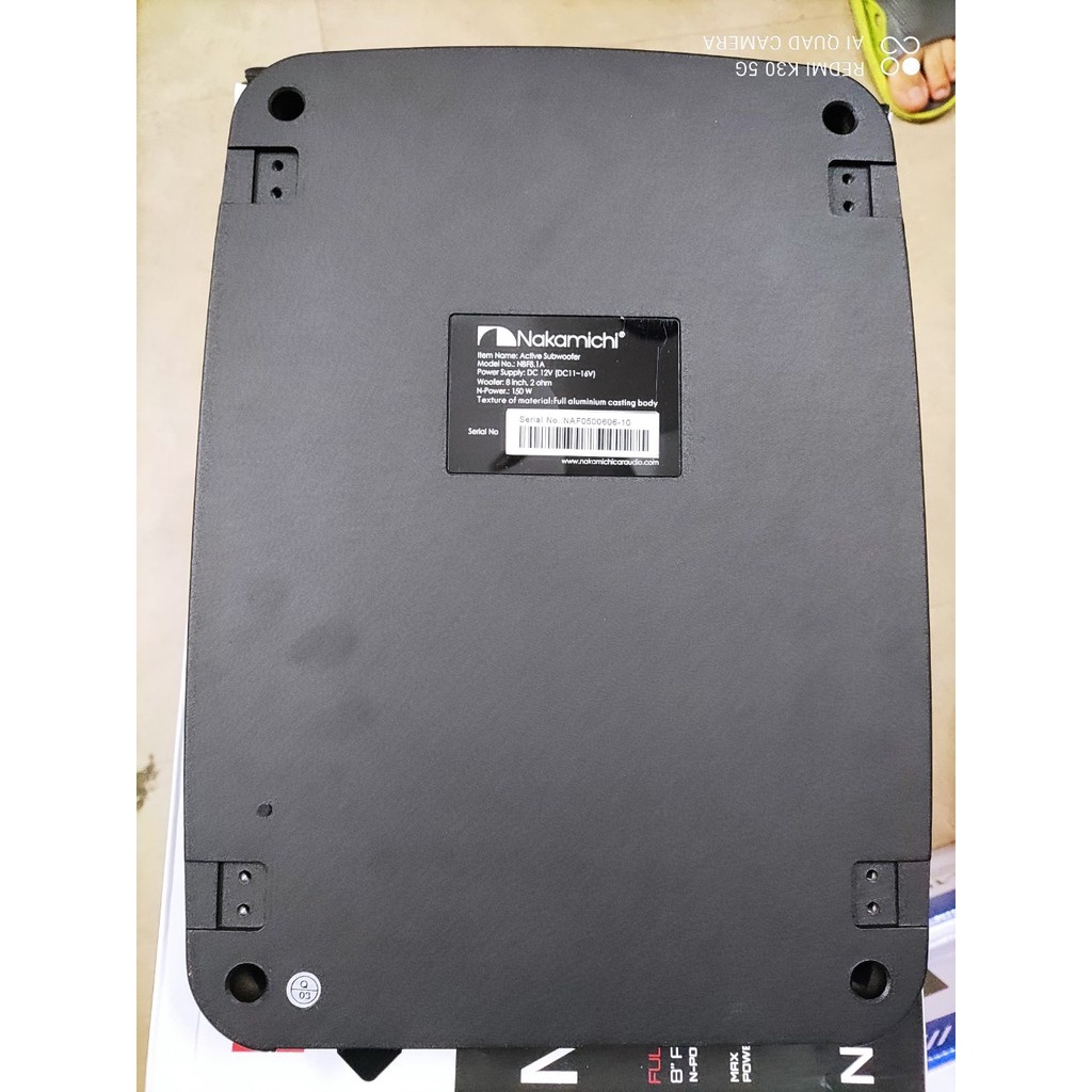 Loa Sub Ô tô, Loa Sub Nakamichi NBF8.1A 8'' 1500W Bảo Hành 12 Tháng Đầy Đủ Phụ Kiện Dây Giắc