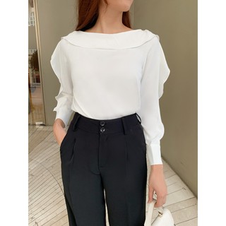 [Mã FAMALLT5 giảm 15% đơn 150k] Áo sơ mi lụa tay bèo GA030 - Genni