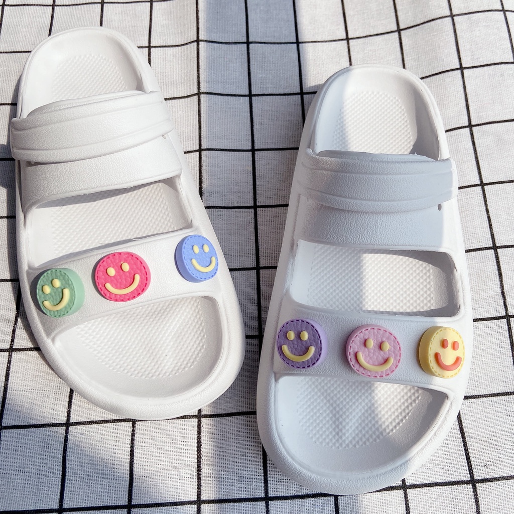 Bộ 6 Phụ Kiện Hình Mặt Cười Dùng Trang Trí Giày/Giày Cho Nữ DIY